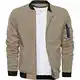 CASIVENT Herren-Bomberjacke mit durchgehendem Reißverschluss und sportlicher Passform, leicht Gr. M, khaki