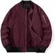 CASIVENT Herren-Bomberjacke mit durchgehendem Reißverschluss und sportlicher Passform, leicht Gr. M, rot