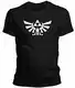 DragonHive Herren T-Shirt - Link Triforce - Lustiges Fun Motiv für Männer Tshirt, Größe:M, Farbe:Schwarz