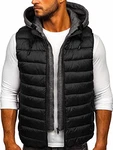BOLF Herren Weste Bodywarmer Steppweste Funktionsweste Outdoor Freizeit Sport Style [1U1] Schwarz (1U1)
