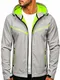 BOLF Herren Softshell Jacke Übergangsjacke Funktionsjacke Windbreaker Regenjacke Sportjacke Trainingsjacke Laufjacke Kapuze Outdoor Sportlicher Stil J.Style KS2181 Grau M [4D4]