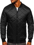 BOLF Herren Bomberjacke Übergangsjacke Stehkragen [1A1] Schwarz (4D4)