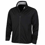 Calvin Klein Herren Kragen Details wasserdichte Golfjacke Schwarz/Schwarz