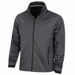 Calvin Klein Herren Kragen Details wasserdichte Golfjacke Holzkohle/Schwarz