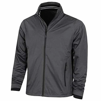 Calvin Klein Herren Kragen Details wasserdichte Golfjacke Holzkohle/Schwarz Calvin Klein Herren Kragen Details wasserdichte Golfjacke Holzkohle/Schwarz