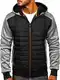 BOLF Herren Übergangsjacke Kapuze Reißverschluss Outdoor Funktionsjacke Classic Trekking Fitness Sport J.Style KS2146 Grau M [4D4]
