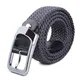 HANCHAO Stretchgürtel Flechtgürtel Elastische Stoffgürtel Geflochtener Unisex Gürtel für Damen und Herren Breit 3.5cm Grau 135cm
