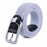 HANCHAO Stretchgürtel Flechtgürtel Elastischer Stoffgürtel Unisex für Damen und Herren Weiß (2-100cm)