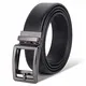 HANCHAO Gürtel Herren Automatik Ratsche Leder Gürtel für Männer Herren Gürtel 3,5cm Breite Business Ledergürtel Schwarz 4-115CM
