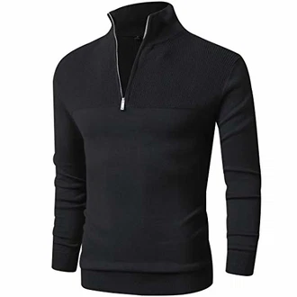 Rave on Friday Herren Strickpullover Zip Neck
