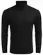 COOFANDY Herren Pullover Rollkragen Langarmshirt Feinstrick Rollkragenpullover Freizeit Slim fit Einfarbig Sweater Pulli Männer