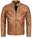Rock Creek Herren Lederjacke Biker Jacke Echtleder Motorradjacke Leder Jacken Herrenjacke Braun Winterjacke Übergangsjacke H-183 Hellbraun M