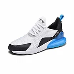 populalar Laufschuhe Turnschuhe Sportschuhe Straßenlaufschuhe Sneaker Atmungsaktiv Trainer Running Fitness Gym Outdoor weiß/blau