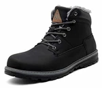 PASTAZA Warme Winterschuhe Herren Damen Winterstiefel Outdoor Winterboots Gefüttert Schneestiefel Dunkles Schwarz