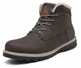 Warme Winterschuhe Herren Damen Winterstiefel Outdoor Winterboots Gefüttert Schneestiefel Dunkelbraun 41