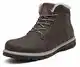 PASTAZA Warme Winterschuhe Herren Damen Winterstiefel Outdoor Winterboots Gefüttert Schneestiefel Dunkelbraun 41
