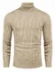 COOFANDY Pullover Strickpullover Herren Rollkragen Slim Fit Männer Winter Basic Rollkragenpullover Langarmshirt Pulli