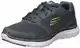 Skechers Herren Flex Advantage 4.0 Sneaker, Charcoal Leather Mesh Pu Trim, 43 EU