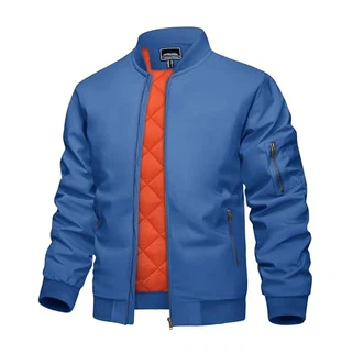 KEFITEVD Herren Übergangsjacke Bomber Pilotenjacke