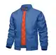KEFITEVD Übergangsjacke Herren Herbst Winter Übergang Jacke Wattiert Herrenjacke Winddicht Freizeit Bekleidung Slim Fit Jacke mit Taschen Königsblau M