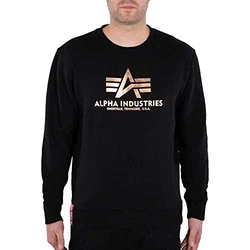 ALPHA INDUSTRIES Herren Basic Sweater  Black/Gold