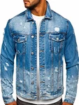 BOLF Herren Jeansjacke Übergangsjacke [4D4] Dunkelblau (QS9270)