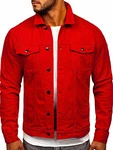 BOLF Herren Jeansjacke Übergangsjacke [4D4] Rot (4D4)