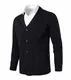 KTWOLEN Herren Strickjacke Cardigan Pullover mit Schalkragen Winterjacke Übergangsjacke Männer Freizeitjacke Langarm Sweatjacke (Schwarz, M)