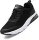 Mishansha Air Sportschuhe Herren Laufschuhe Leichte Atmungsaktiv Turnschuhe Damen Fitnessschuhe Traillaufschuhe Sommer Sneaker Schwarz,43 EU