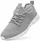 Damyuan Herren Laufschuhe Turnschuhe Sportschuhe Running Sneaker Freizeit Straßenlaufschuhe Fashion Leichtgewichts Atmungsaktiv Walkingschuhe Outdoor Fitness Jogging Sportsschuhe Grau 43 EU