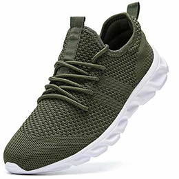 Herren Laufschuhe Turnschuhe Sportschuhe Running Sneaker Freizeit Straßenlaufschuhe Fashion Leichtgewichts Atmungsaktiv Walkingschuhe Outdoor Fitness Jogging Sportsschuhe Grün 43 EU