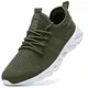 Damyuan Herren Laufschuhe Turnschuhe Sportschuhe Running Sneaker Freizeit Straßenlaufschuhe Fashion Leichtgewichts Atmungsaktiv Walkingschuhe Outdoor Fitness Jogging Sportsschuhe Grün 43 EU