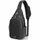 G4Free Sling Bag Rucksack, Diebstahlschutz, Brusttasche, Umhängetasche, Crossbody, Fitnessstudio, Tagesrucksack mit Kopfhörerloch für Outdoor, Radfahren, Reisen, Wandern, Herren und Damen, Schwarz,