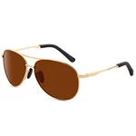 MXNXEU Sonnenbrille Herren Fahrerbrille Polarisiert Vintage Unisex UV400 Schwarz/Braun/Gold