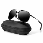 MXNXEU Sonnenbrille Herren Fahrerbrille Polarisiert Vintage Unisex UV400 Schwarz