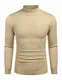 COOFANDY Rollkragenpullover Herren Turtleneck Freizeit Slim fit Pulli Strickpullover männer Sweatshirt Khaki M