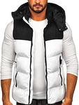BOLF Herren Weste Bodywarmer Steppweste Funktionsweste Outdoor Freizeit Sport Style [1U1] Weiß (1U1)