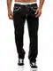 OneRedox Herren Jeans Denim Regular Fit Used Design Modell 5166 (32/32, 5180 Black)