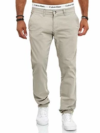 Herren Chino Stoffhose Chinohose Casual Slim 3269 (32/32, Grau)