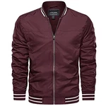 KEFITEVD Blouson Bomberjacke Herren Weinrot