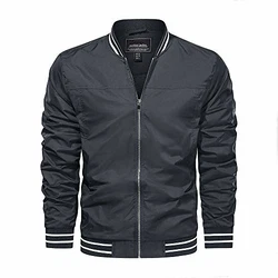 KEFITEVD Blouson Bomberjacke Herren Dunkelgrau