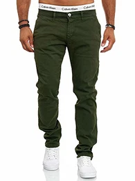 Herren Chino Stoffhose Chinohose Casual Slim 3269 (32/32, Grün)