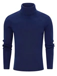 Freshhoodies Herren Rollkragenpullover Winter Schwarz