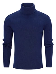 Herren Pullover Strickpullover Rollkragen Slim Fit Männer Winter Rollkragenpullover Langarmshirt Pulli Sweatshirt M