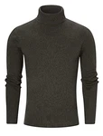 Freshhoodies Herren Rollkragenpullover Winter Schwarz