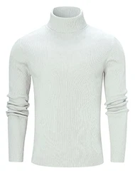 Freshhoodies Herren Rollkragenpullover Winter Grau