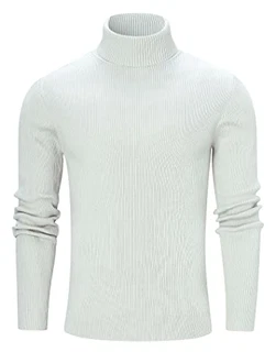 Freshhoodies Herren Rollkragenpullover Winter Grau