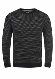 Coppler Herren Strickpullover Grobstrick Pullover, Größe:M, Farbe:Black (999)