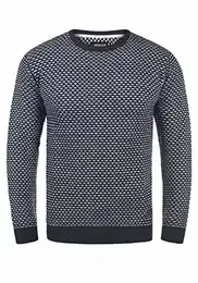 Coppler Herren Strickpullover Grobstrick Pullover, Größe:M, Farbe:Navy (400)