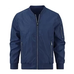 YOUTHUP Herren Leichte Jacke Langarm Bomberjacke Sportjacke Casual Übergangsjacke Blau